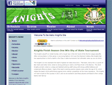 Tablet Screenshot of metroknightsbaseball.com
